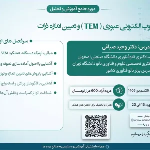 دوره جامع آنالیز TEM و تعیین اندازه ذرات